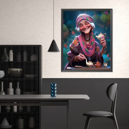 Diamond Painting - Full Square - kind old lady (40*50CM)