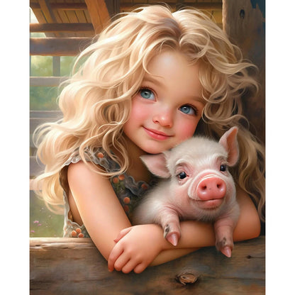Diamond Painting - Full Square - sweet girl (40*50CM)