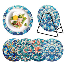 Load image into Gallery viewer, 4 Pcs Mandala Acrylic Diamond Painted Placemat Eco-Friendly Placemat with Holder
