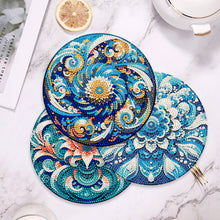 Load image into Gallery viewer, 4 Pcs Mandala Acrylic Diamond Painted Placemat Eco-Friendly Placemat with Holder
