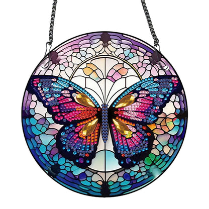 Acrylic Butterfly Single-Sided Diamond Painting Hanging Pendant for Wall Decor