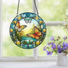 Load image into Gallery viewer, Acrylic Butterfly Single-Sided Diamond Painting Hanging Pendant for Wall Decor
