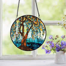 Load image into Gallery viewer, Acrylic Willow Tree Single-Sided Diamond Art Hanging Pendant for Home Wall Decor
