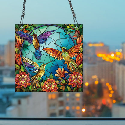 Acrylic Bird Single-Sided Diamond Painting Hanging Pendant for Home Wall Decor