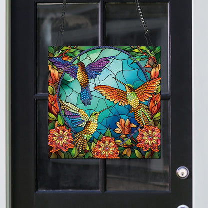 Acrylic Bird Single-Sided Diamond Painting Hanging Pendant for Home Wall Decor