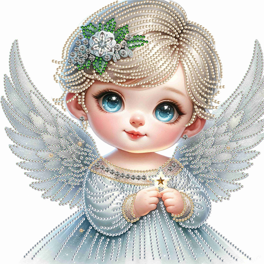 Diamond Painting - Partial Special Shaped - little angel (30*30CM)