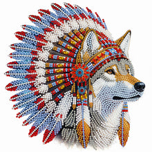 Load image into Gallery viewer, Diamond Painting - Partial Special Shaped - indian wolf (30*30CM)
