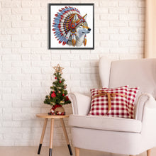 Load image into Gallery viewer, Diamond Painting - Partial Special Shaped - indian wolf (30*30CM)
