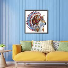 Load image into Gallery viewer, Diamond Painting - Partial Special Shaped - indian wolf (30*30CM)
