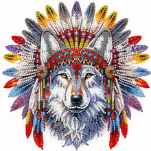Load image into Gallery viewer, Diamond Painting - Partial Special Shaped - indian wolf (30*30CM)
