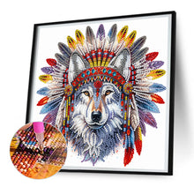 Load image into Gallery viewer, Diamond Painting - Partial Special Shaped - indian wolf (30*30CM)
