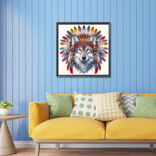 Load image into Gallery viewer, Diamond Painting - Partial Special Shaped - indian wolf (30*30CM)
