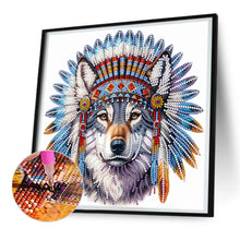 Load image into Gallery viewer, Diamond Painting - Partial Special Shaped - indian wolf (30*30CM)
