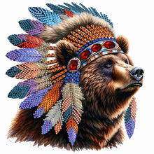 Load image into Gallery viewer, Diamond Painting - Partial Special Shaped - indian bear (30*30CM)
