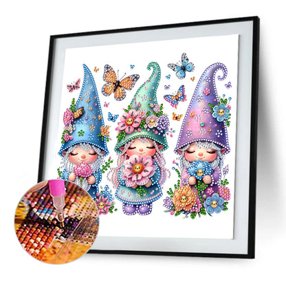 Diamond Painting - Partial Special Shaped - Garden Gnome (30*30CM)