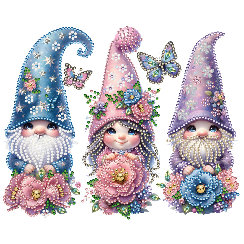 Diamond Painting - Partial Special Shaped - Garden Gnome (30*30CM)