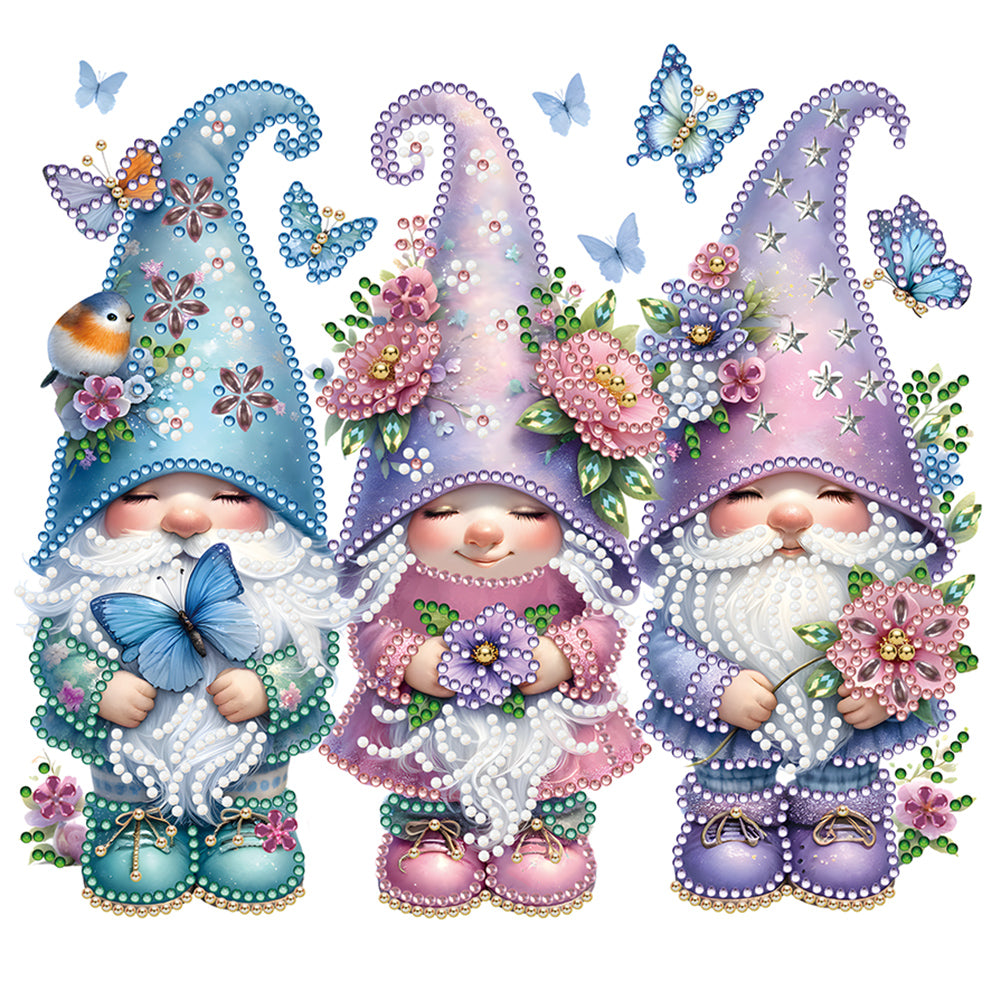 Diamond Painting - Partial Special Shaped - Garden Gnome (30*30CM)