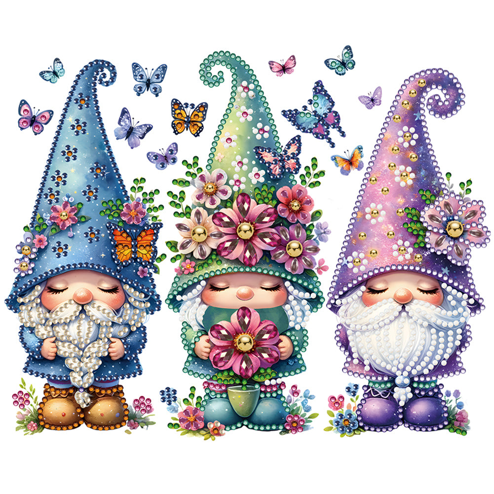 Diamond Painting - Partial Special Shaped - Garden Gnome (30*30CM)