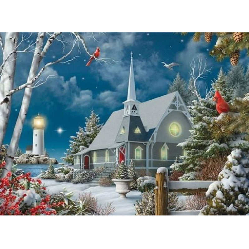 Diamond Painting - Full Square - Snow Church (40*30CM)