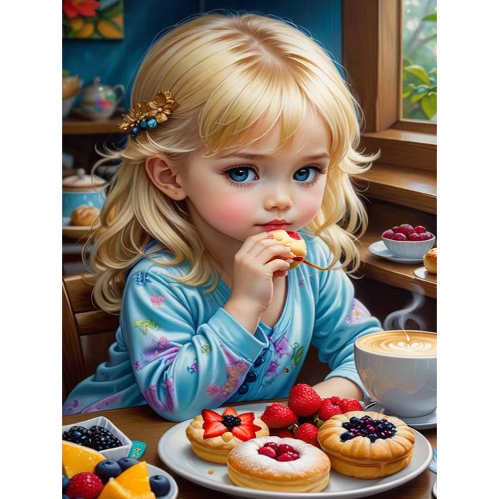 Diamond Painting - Full Round - girl (30*40CM)