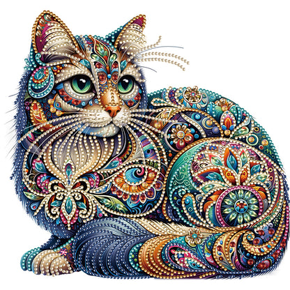 Diamond Painting - Partial Special Shaped - gorgeous cat (30*30CM)