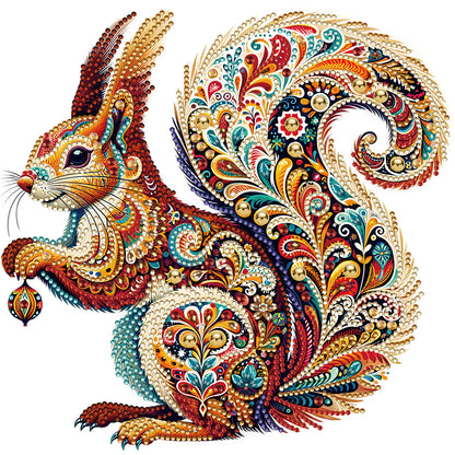 Diamond Painting - Partial Special Shaped - Gorgeous squirrel (30*30CM)