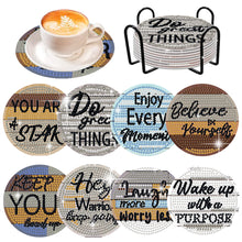 Load image into Gallery viewer, 8 Pcs Wooden Sunflower Animal Diamond Painting Art Coasters for Beginners Adults
