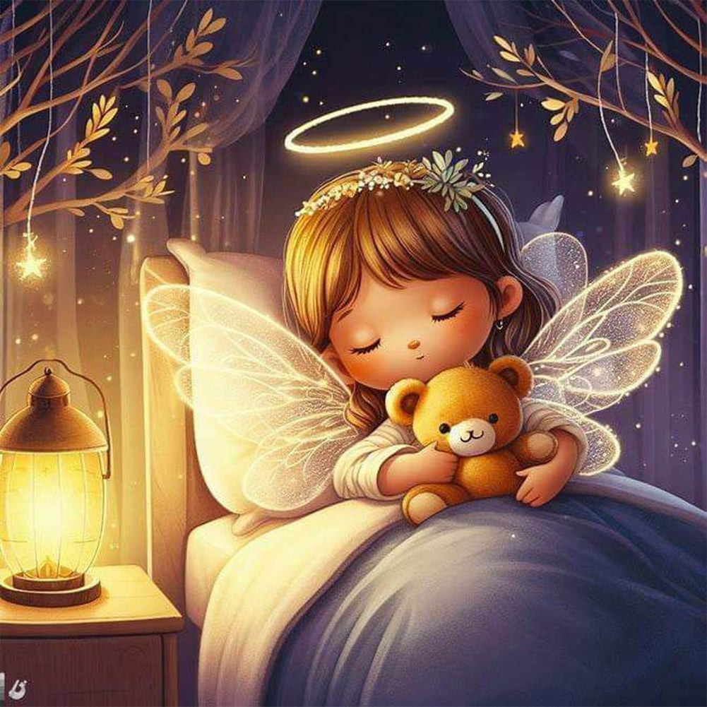 Diamond Painting - Full Round - sleeping elf (30*30CM)