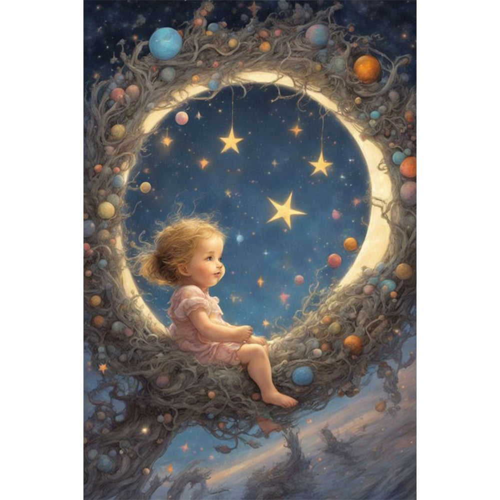Diamond Painting - Full Round - angel baby (40*60CM)