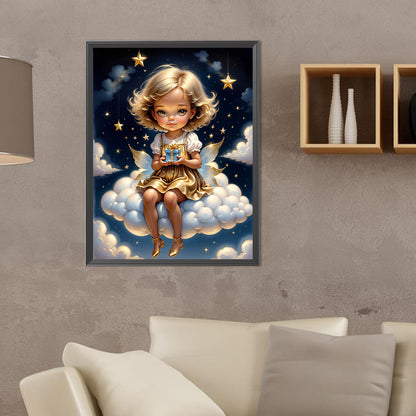 Diamond Painting - Full Round - angel on clouds (30*40CM)
