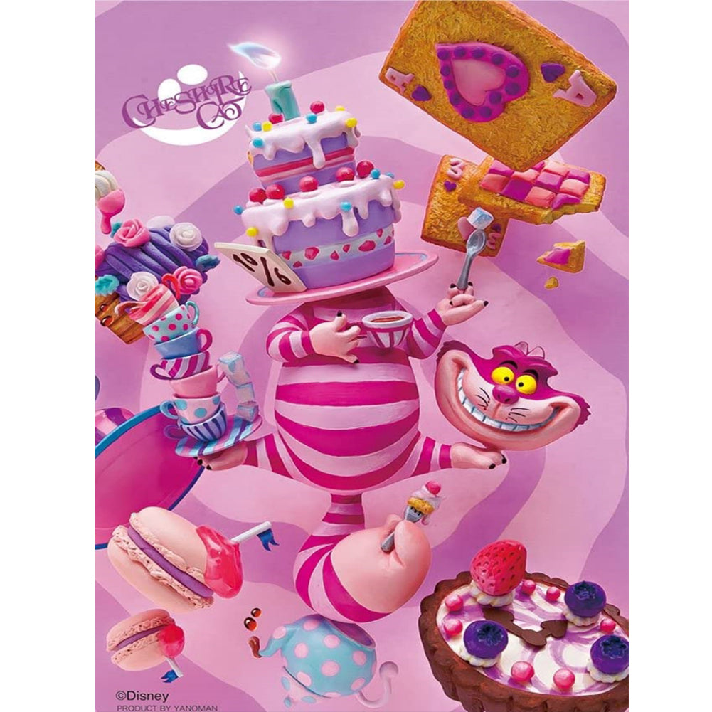 Diamond Painting - Full Round - pink cat (30*40CM)