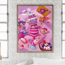 Load image into Gallery viewer, Diamond Painting - Full Round - pink cat (30*40CM)
