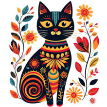 Load image into Gallery viewer, Diamond Painting - Full Round - little black cat (40*40CM)
