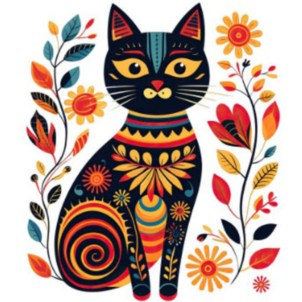 Diamond Painting - Full Round - little black cat (40*40CM)