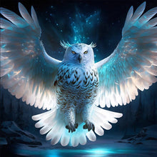 Load image into Gallery viewer, Diamond Painting - Full Round - flying owl (30*30CM)
