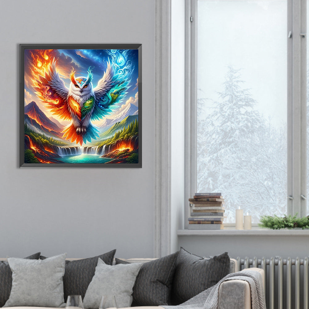 Diamond Painting - Full Round - flying owl (30*30CM)