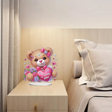 Load image into Gallery viewer, Acrylic Diamond Painting Desktop Decoration for Office Desktop Decor(Heart Bear)
