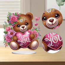 Load image into Gallery viewer, Acrylic Diamond Painting Desktop Decoration for Office Desktop Decor(Heart Bear)
