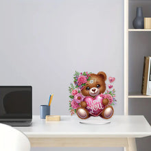 Load image into Gallery viewer, Acrylic Diamond Painting Desktop Decoration for Office Desktop Decor(Heart Bear)
