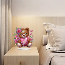 Load image into Gallery viewer, Acrylic Diamond Painting Desktop Decoration for Office Desktop Decor(Heart Bear)
