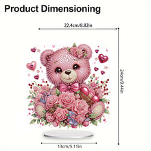 Load image into Gallery viewer, Acrylic Diamond Painting Desktop Decoration for Office Desktop Decor (Rose Bear)
