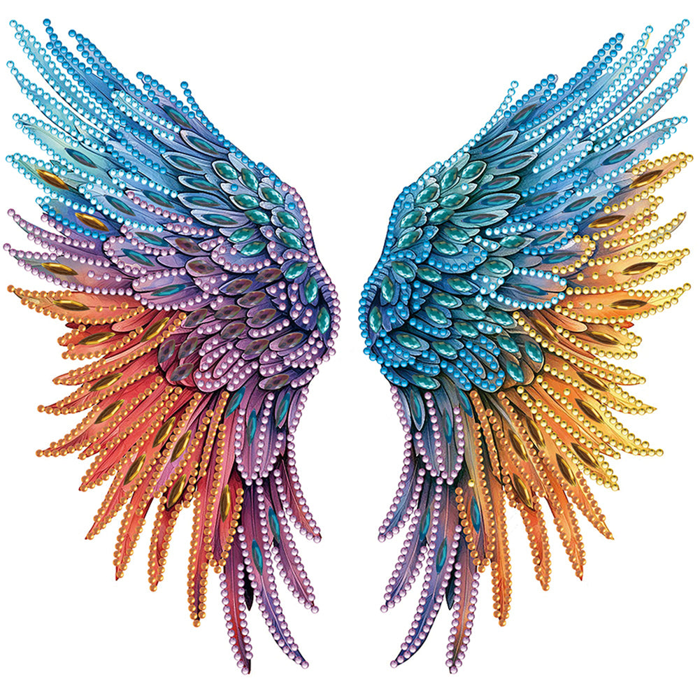 Diamond Painting - Partial Special Shaped - Colorful wings (30*30CM)