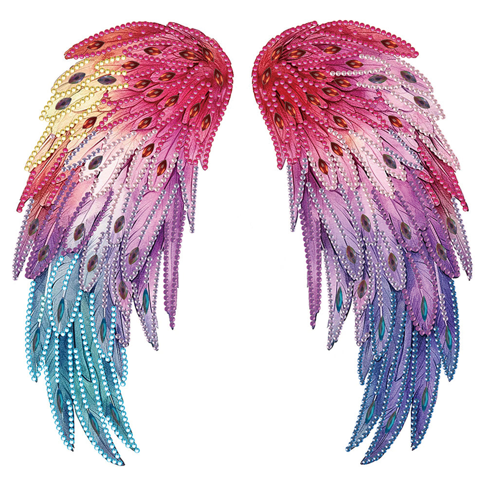 Diamond Painting - Partial Special Shaped - Colorful wings (30*30CM)