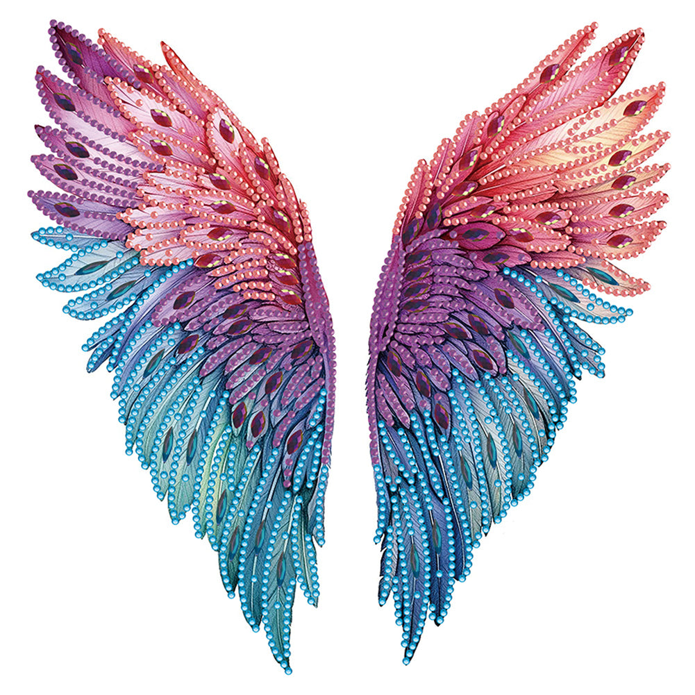 Diamond Painting - Partial Special Shaped - Colorful wings (30*30CM)