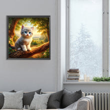 Load image into Gallery viewer, Diamond Painting - Full Round - kitten in tree (30*30CM)
