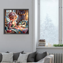 Load image into Gallery viewer, Diamond Painting - Full Round - sewing angel (30*30CM)
