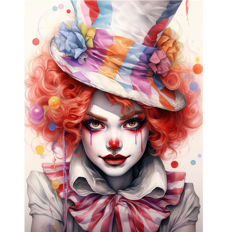Diamond Painting - Full Square - clown girl (30*40CM)