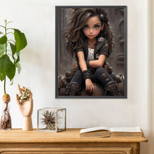 Load image into Gallery viewer, Diamond Painting - Full Round - sweet cool girl (30*40CM)
