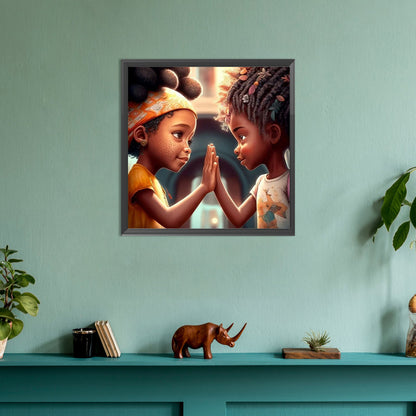 Diamond Painting - Full Round - black girl (30*30CM)