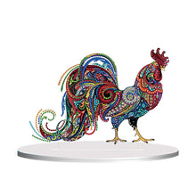 Load image into Gallery viewer, Diamond Painting Desktop Ornament Kit for Office Desktop Decor 20x25cm (Rooster)
